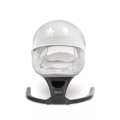 Leagan electric, Siena, potrivit 0-12 luni, 5 viteze de leganare, senzor inteligent de miscare, telecomanda, panou muzical, Light Grey