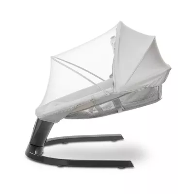 Leagan electric, Siena, potrivit 0-12 luni, 5 viteze de leganare, senzor inteligent de miscare, telecomanda, panou muzical, Light Grey