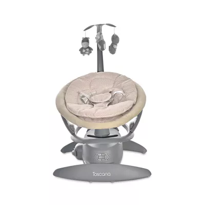 Leagane electrice - Leagan, Toscana, electric, rotativ, panou muzical, telecomanda, Beige Dots, bebelorelli.ro