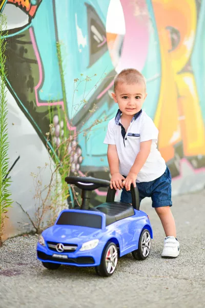 Masinuta model licentiat Mercedes Coupe, muzica si sunete, Blue