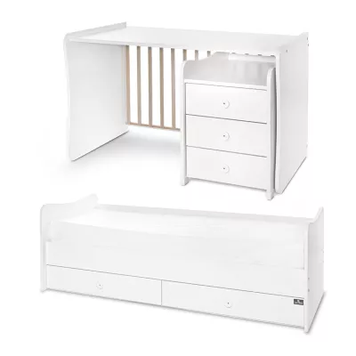 Mobilier Maxi Plus, 70x160 cm, transformabil, Trio White