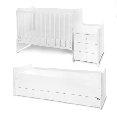 Mobilier Maxi Plus, 70x160 cm, transformabil, Trio White