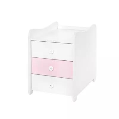 Mobilier multifunctional, Maxi Plus, 70 x 160 cm, transformabil, Trio White Orchid Pink