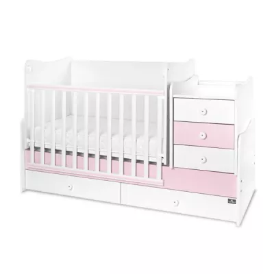 Mobilier multifunctional, Maxi Plus, 70 x 160 cm, transformabil, Trio White Orchid Pink