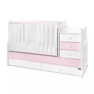 Mobilier multifunctional, Maxi Plus, 70 x 160 cm, transformabil, Trio White Orchid Pink