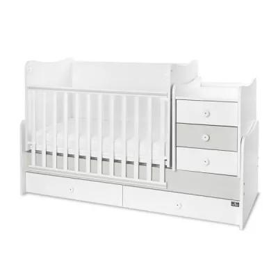 Mobilier multifunctional, Maxi Plus, 70 x 160 cm, transformabil, Trio White Milky Green