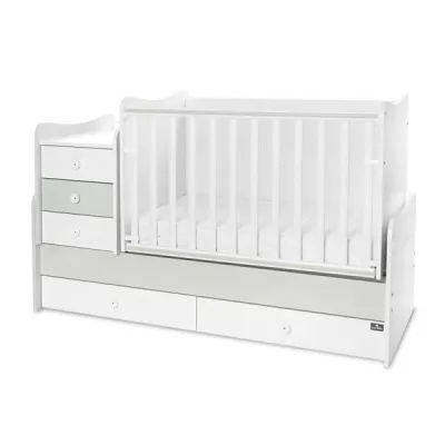 Mobilier multifunctional, Maxi Plus, 70 x 160 cm, transformabil, Trio White Milky Green