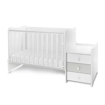 Mobilier multifunctional, Maxi Plus, 70 x 160 cm, transformabil, Trio White Milky Green