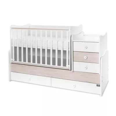 Mobilier multifunctional, Maxi Plus, 70 x 160 cm, transformabil, Trio White Light Oak