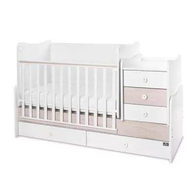 Mobilier multifunctional, Maxi Plus, 70 x 160 cm, transformabil, Trio White Light Oak