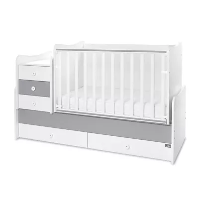 Mobilier multifunctional, Maxi Plus, 70 x 160 cm, transformabil, Trio White Stone Grey