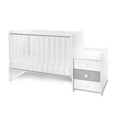 Mobilier multifunctional, Maxi Plus, 70 x 160 cm, transformabil, Trio White Stone Grey