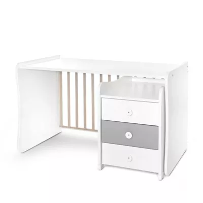 Mobilier multifunctional, Maxi Plus, 70 x 160 cm, transformabil, Trio White Stone Grey