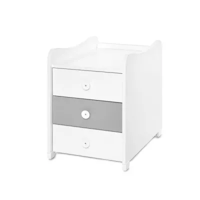 Mobilier multifunctional, Maxi Plus, 70 x 160 cm, transformabil, Trio White Stone Grey