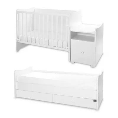 Mobilier multifunctional Trend Plus, 167 x 72 x 105 cm, transformabil, Trio White
