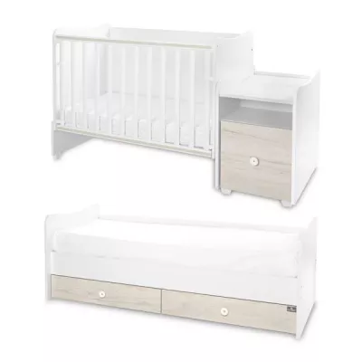 Mobilier multifunctional, Trend Plus, 167 x 72 x 105 cm, transformabil, Trio White Light Oak