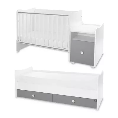 Mobilier multifunctional, Trend Plus, 167 x 72 x 105 cm, transformabil, Trio White Stone Grey