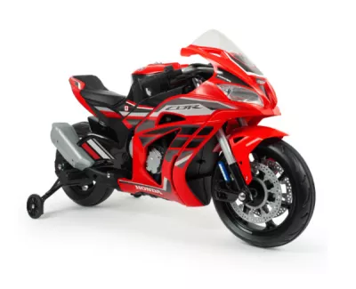 Motocicleta electrica pentru copii, Injusa, licenta Honda CBR , 12V, include roti ajutatoare, 3-6 Ani