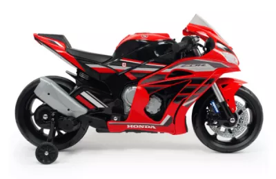 Motocicleta electrica pentru copii, Injusa, licenta Honda CBR , 12V, include roti ajutatoare, 3-6 Ani
