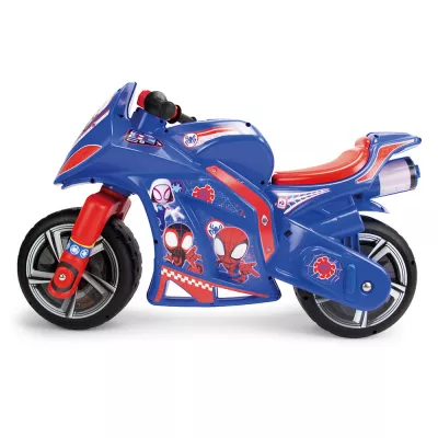 Moto Ride-on Winner Spidey XL pentru copii Injusa, licenta Marvel Studios, Spiderman, 3 ani+, Rosu cu Albastru