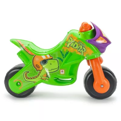 Motocicleta pentru copii, Injusa, Twin Dino, roti late din plastic, 18 luni+
