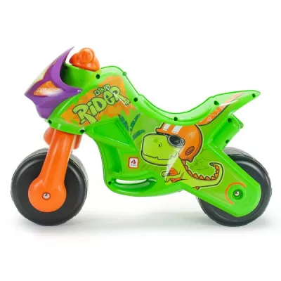 Motocicleta pentru copii, Injusa, Twin Dino, roti late din plastic, 18 luni+