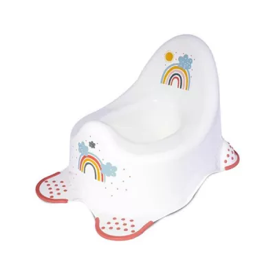 Lichidare de Stoc - Olita anatomica antiderapanta, Rainbow White, bebelorelli.ro