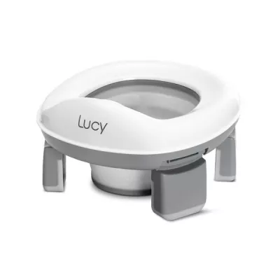 Olita pliabila de voiaj 2in1, Lucy, cu functie reductor WC, include geanta de transport si 20 saci de unica folosinta, Grey