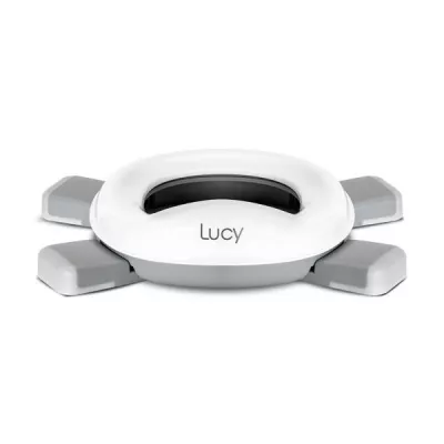 Olita pliabila de voiaj 2in1, Lucy, cu functie reductor WC, include geanta de transport si 20 saci de unica folosinta, Grey