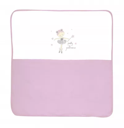Patura bumbac bebe, Za Za, 90x90 cm, Pink