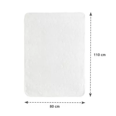 Paturica pentru bebelusi, Twinkle, material moale, model decorativ in relief, 80 x 110 cm, 0 luni+, White