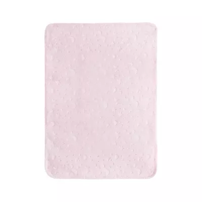 Paturica pentru bebelusi, Twinkle, material moale, model decorativ in relief, 80 x 110 cm, 0 luni+, Pink