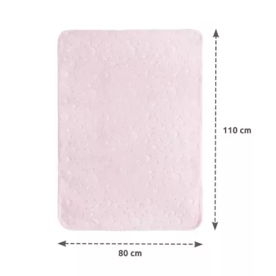 Paturica pentru bebelusi, Twinkle, material moale, model decorativ in relief, 80 x 110 cm, 0 luni+, Pink