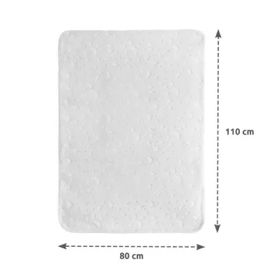 Paturica pentru bebelusi, Twinkle, material moale, model decorativ in relief, 80 x 110 cm, 0 luni+, Grey