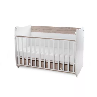 Patut balansoar Dream, 60 x 120 cm, transformabil, White Light Oak new