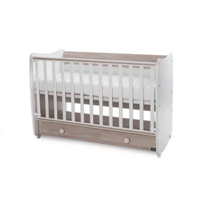 Patut balansoar Dream, 60 x 120 cm, transformabil, White Light Oak new