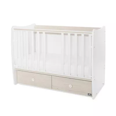 Patut balansoar, Matrix, 60 x 120 cm, transformabil, White Light Oak