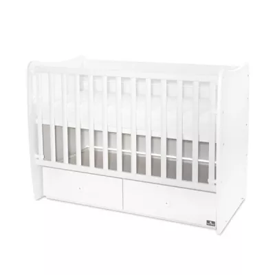 Patuturi si mobiliere din lemn - Patut balansoar Matrix, 60 x 120 cm, transformabil, White new, bebelorelli.ro