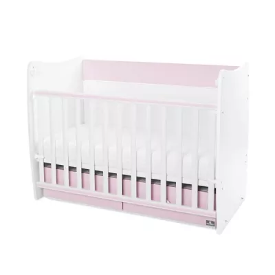 Patut balansoar Matrix, 60 x 120 cm, transformabil, White Orchid Pink