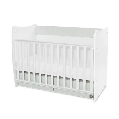 Patut balansoar Matrix, 60 x 120 cm, transformabil, White Milky Green