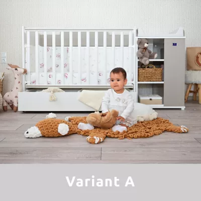 Patut modular multifunctional, 5 confirgurari diferite, 190 x 72 cm, Multi, White