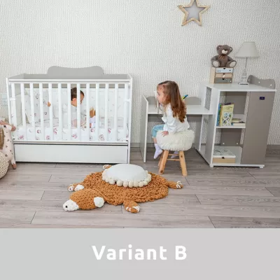 Patut modular multifunctional, 5 confirgurari diferite, 190 x 72 cm, Multi, White