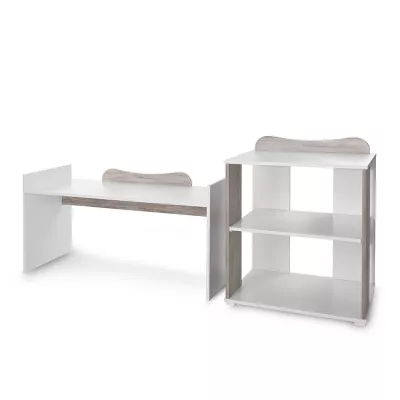 Patut modular multifunctional, 5 confirgurari diferite, 190 x 72 cm, Multi, White & Artwood