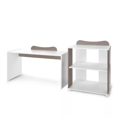 Patut modular multifunctional, 5 confirgurari diferite, 190 x 72 cm, Multi, White & Coffee