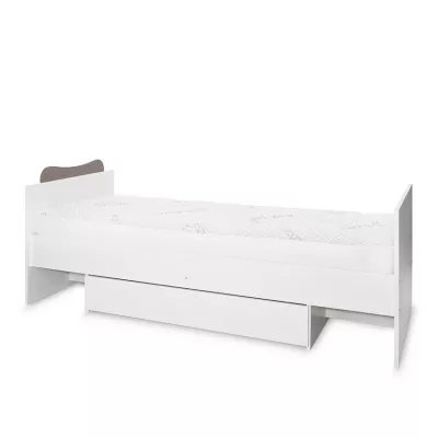 Patut modular multifunctional, 5 confirgurari diferite, 190 x 72 cm, Multi, White & Coffee