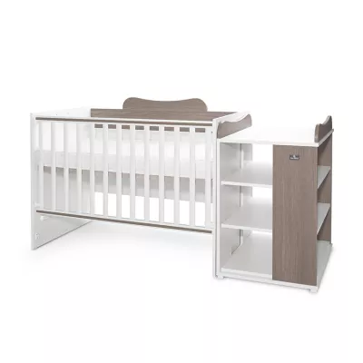 Patut modular multifunctional, 5 confirgurari diferite, 190 x 72 cm, Multi, White & Coffee