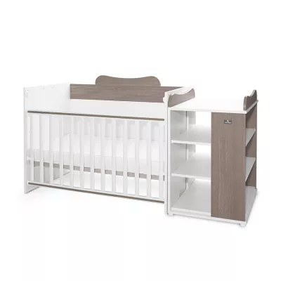 Patut modular multifunctional, 5 confirgurari diferite, 190 x 72 cm, Multi, White & Coffee