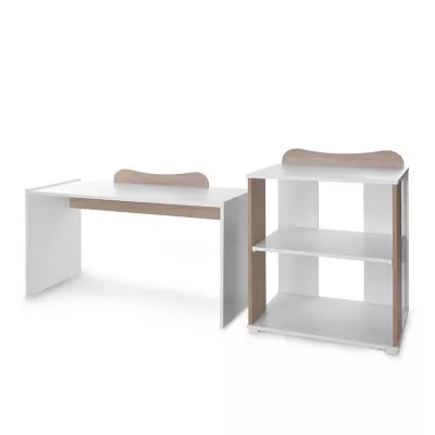 Patut modular multifunctional, 5 confirgurari diferite, 190 x 72 cm, Multi, White & Amber