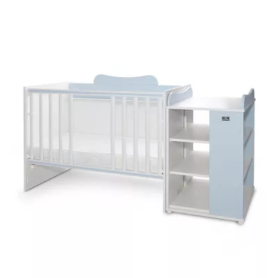 Patut modular multifunctional, 5 confirgurari diferite, 190 x 72 cm, Multi, White Baby Blue