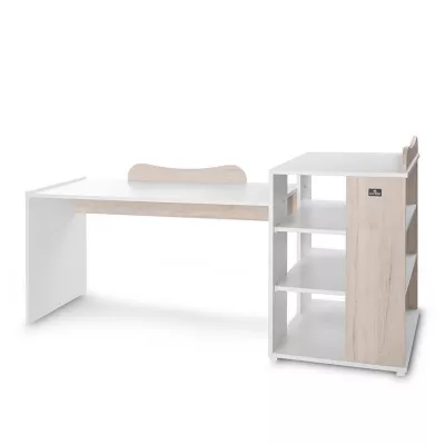 Patut modular multifunctional, 5 confirgurari diferite, 190 x 72 cm, Multi, White & Light Oak